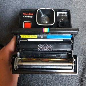 Vintage Polaroid SX-70 Land Camera Rainbow Stripe